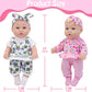 Ecore Fun 12 Inch Baby Doll with Clothes and Accessories,16 Pcs Reborn Alive Doll Playset Sets Include 12 Inch Doll,2 Sets of Cl