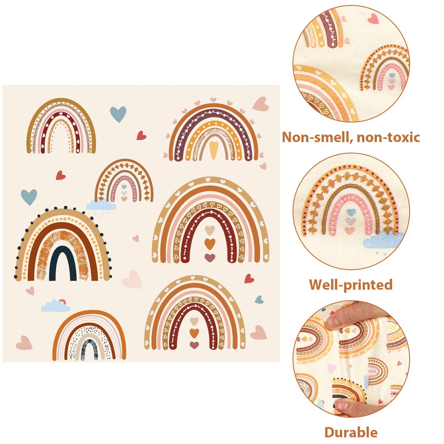 Party Greeting 50 Pcs Boho Rainbow Napkins Supplies Boho 1St Birthday Party Napkins Decorations Rainbow Lunch Paper Napkins For Birthday Baby Shower