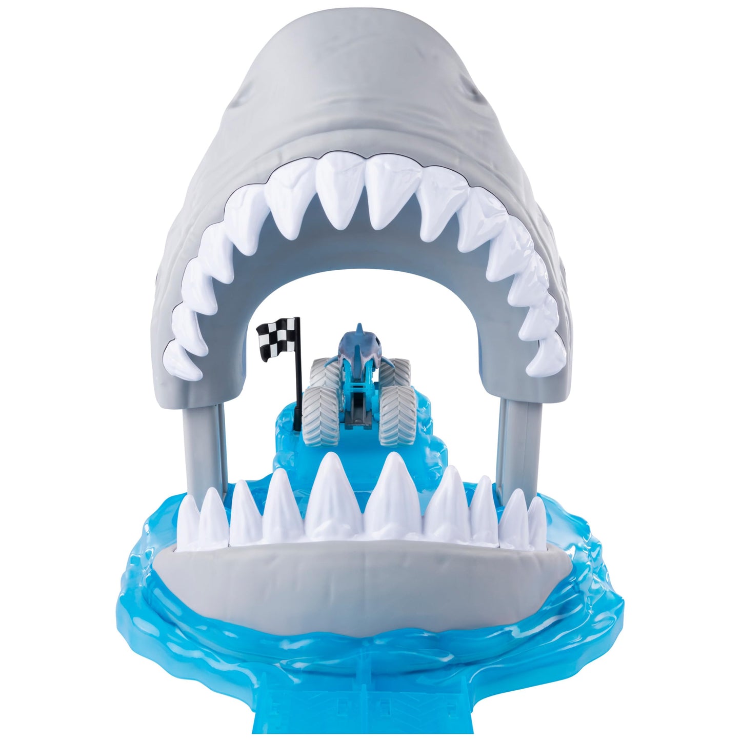Monster Jam Megalodon Mayhem Playset with 1:64 Scale Die-Cast Truck, Plastic, Model 6056869