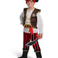 Spooktacular Creations Pirate Costume for Kids  Boys Classic Brown Pirate Outfit Deluxe Set with Toy Accessories for Toddler Halloween Pretend Roleplay Themed Party (3T  3-4 yrs)