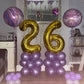 40 Inch Gold 26 Number Balloons Giant Jumbo Huge 26 Or 62 Foil Mylar Helium Number Digital Balloons Gold Birthday Mylar Digital