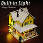 Christmas House Building Set With Light, Story Movie Snow House Blocks Toy, Compatible With Lego Christmas Village House Kit, Ch