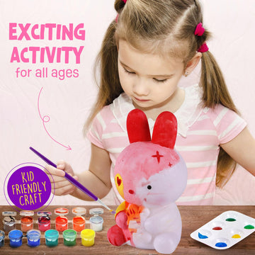 Laoese Paint Your Own Bunny Lamp Kit, Art Supplies Arts & Crafts Kit, Painting Kit For Kids 6-12, Arts And Crafts For Kids Ages