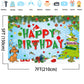 DIZHI Green Vinyl Happy Birthday Party Backdrop Banner 5x3ft for Photography Booth Props Baby Shower Decor Model DZ-22080801