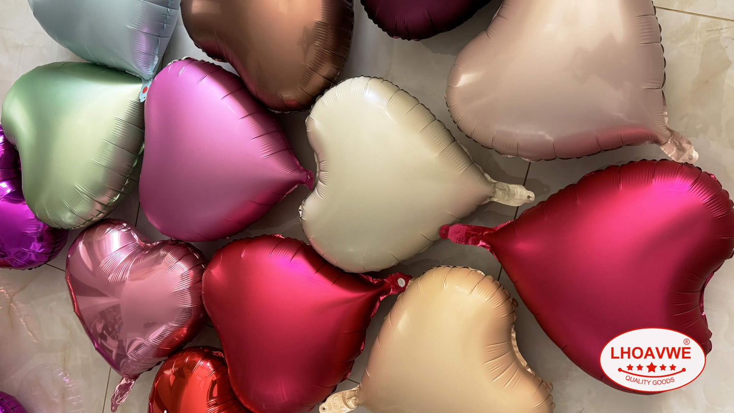 Retro Love Heart Shaped Balloons Pack Of 12,18 Inch Love Valentine Balloons Heart Romantic Balloons For Valentines Day Propose M