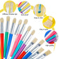 Ygaohf 30 Pcs Paint Brushes For Kids - Colorful Kids Paint Brushes Big Chubby Toddler Paint Brushes, Easy To Clean & Grip Round Flat Preschool Paint Brushes For Acrylic Washable Paint