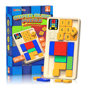 Homestec Super Slide Puzzle, Hand Held Travel Games For Kids, Brain Teaser Toys Road Trip Activities For Boys Girls Adults, Birt