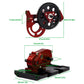 AMK 1/10 Transmission 30% OD Transfer Case Forward Motor Mount with Delrin Spur Gear for 1/10 RC Crawler Axial SCX10 II Element