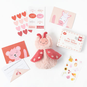 Slumberkins Lovebug'S Love Notes Bundle | Lovebug Mini Plush Stuffed Animal & My Little Love Notes | Celebrate Your Love This Valentine'S Day - Social Emotional Learning Toys For Boys And Girls