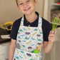TOVLA JR. Kids Baking Gift Set - Educational Cooking Kit with Apron, Plastic, Youth Size, Dinosaur Color, Model A4645