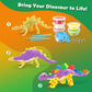 Drama Planet Dinosaur Air Dry Clay Kit - Create 5 Dinosaur Models with 12 Colors of Modeling Clay, Instruction Guide - Fun & Edu