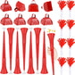 Jenaai 24 Pcs School Spirit Items Collapsible Stadium Horn Hand Clappers Metal Cowbells Team Cheering Spirit Accessories Noisema