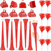 Jenaai 24 Pcs School Spirit Items Collapsible Stadium Horn Hand Clappers Metal Cowbells Team Cheering Spirit Accessories Noisema