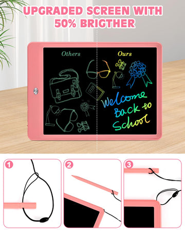 Lcd Writing Tablet For Kids, 10 Inch Doodle Board Electronic Drawing Tablet Drawing Pad, Learning Toys Christmas Birthday Gifts