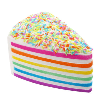 Anboor 5.8 Inches Squishies Cake Rainbow Jumbo Slow Rising Kawaii Scented Cheese Squishies Valentines Day Stress Relief Kid'S Toys