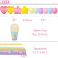 Kakan 124Pcs Pop Birthday Decorations For Girl,Pop Birthday Party Supplies,Includes Banner,Backdrop,Cake Toppers,Tablecloth,Napk