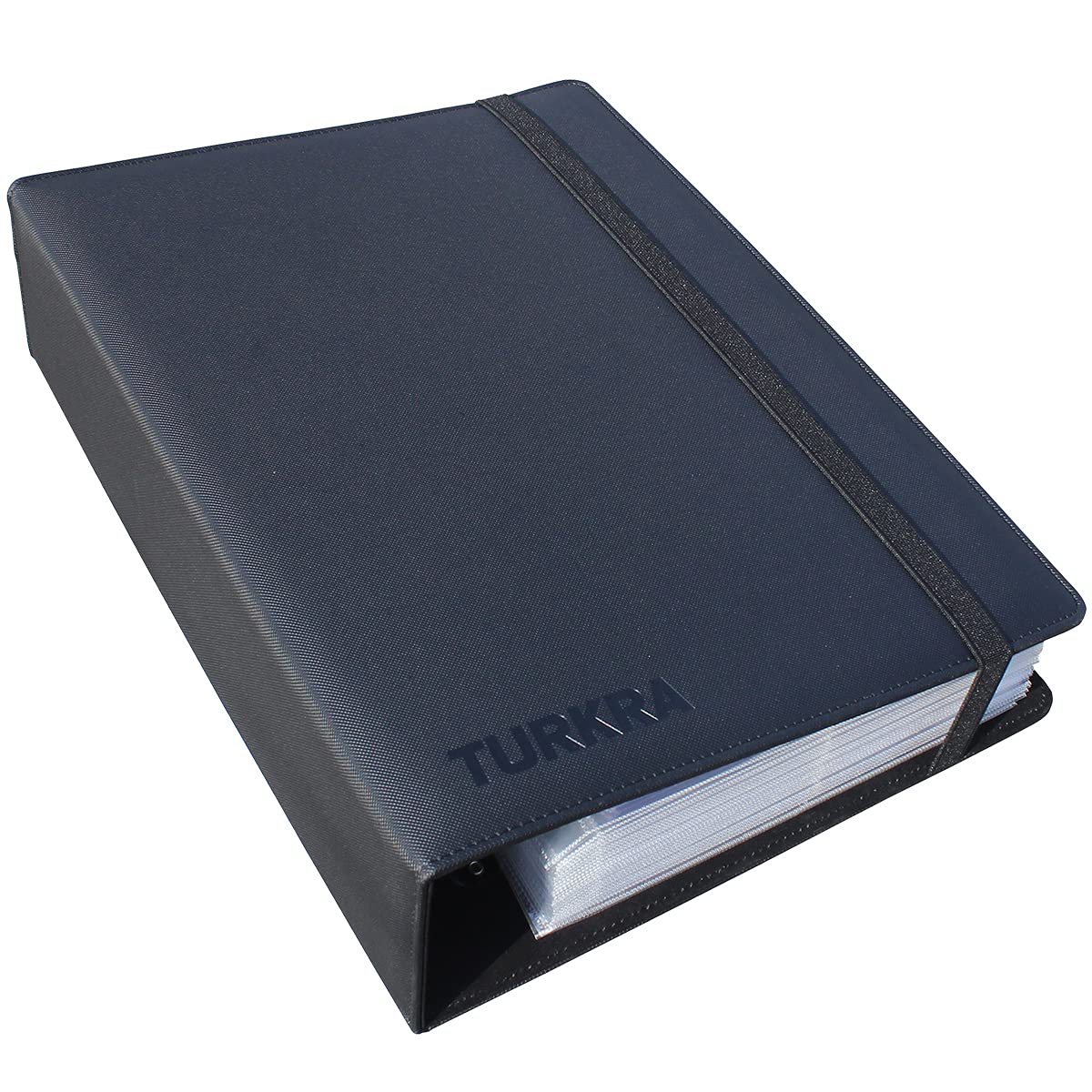 Turkra Toploaders Binder With 25 Pages, 3-Ring Top Loaders Holder Album Holds 150 3' X 4' Standard Toploaders Hard Holders(Black)