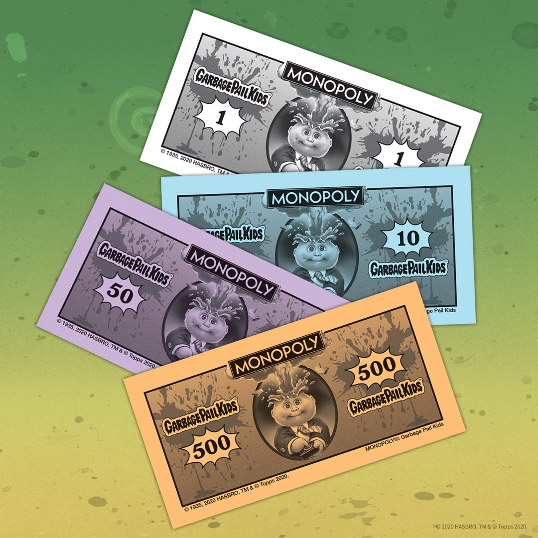 Monopoly Garbage Pail Kids | Based On Topps Company Garbage Pail Kids Trading Cards | Collectible Monopoly Game | Officially Lic
