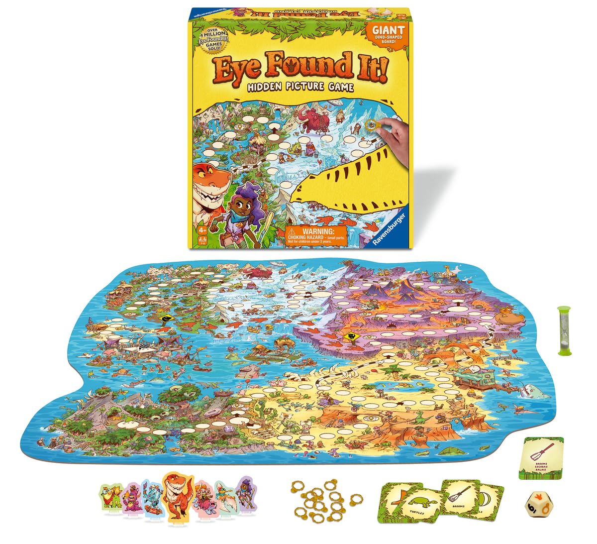 Ravensburger Dinosaur Island Eye Found It! Board Game - Skill-Building, Multicolor, FSC-Certified, Model 22678