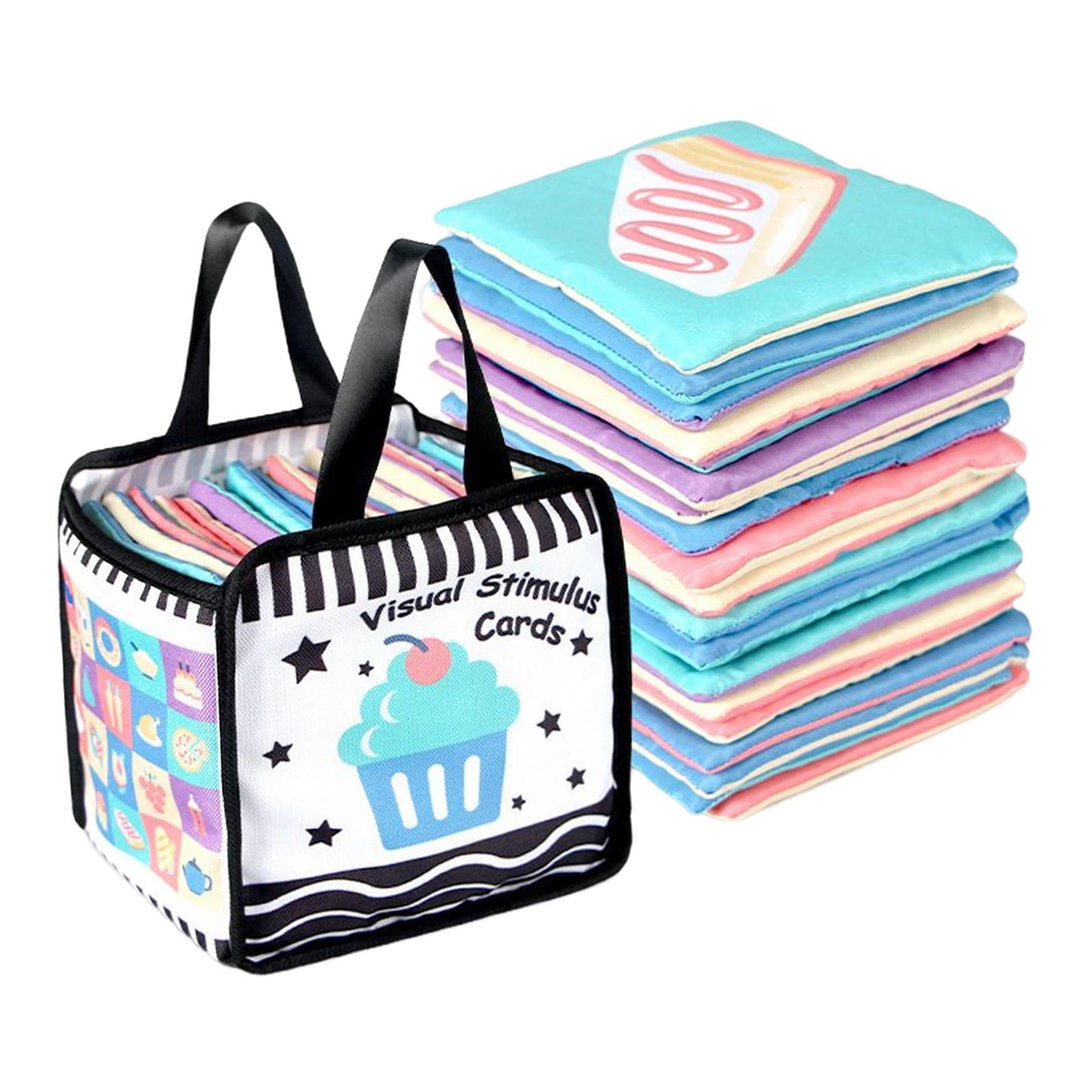 MeadawgsFlash Cards Toys Washable With Storage Bag For Over 0 Years Old Boys Girls Colorful|Baby|Toys For Baby|Developmental Bab
