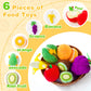 Play Food for Toddler 1-3 Year Old, Fruit Basket Plush Toy Sets, Montessori Pretend Food Kitchen Sensory Toys for Kids 18 Months