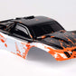 SummitLink Compatible Custom Body Muddy Orange Over White/Black Replacement for 1/10 Scale RC Car or Truck (Truck not included) 