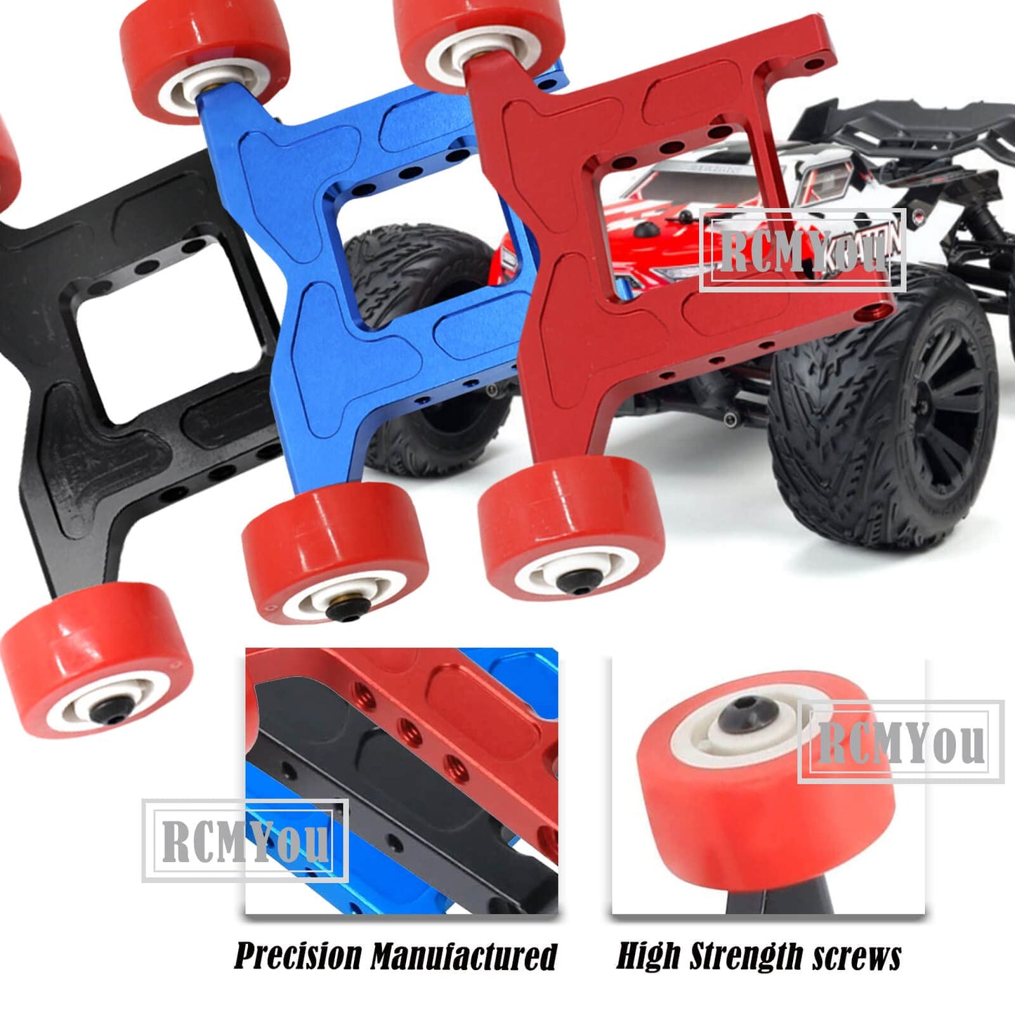 Rc Wheelie Bar Upgrades Part For 1/10 Arrma Granite & Big Rock 4X4 3S Blx Mega550,Kraton & Outcast 4X4 4S Blx,1/8 Typhon 4X4 3S