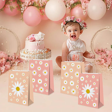 16Pcs Daisy Gift Bags With Handle Daisy Birthday Party Decorations Daisy Goodie Bags Daisy Party Decorations Daisy Party Favors