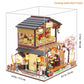 Gudoqi Diy Miniature Dollhouse Kit, Tiny House Kit With Furniture, Miniature House Kit 1:24 Scale Japanese Style Shop, Great Handmade Crafts Gift For Birthday Christmas Day