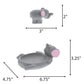Dollibu Elephant Family Animal Bath Squirters 4 Piece Bath Toy Set, Children Bath Toys For Bathtime & Water Fun, Girls & Boys Floating Rubber Squirt Toys, Pool Toys For Kids - Gray Elephant