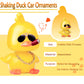 Mumyer Cool Yellow Duck Car Ornaments Funny Duck Car Toy Dashboard Decorations Shaking Head Doll For Car Auto Interior Decor Acc
