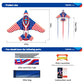 Flag Airplane Kite Easy To Fly Kids Kites For Ages 3-5, Huge Size Durable Beach Kite For Family Outdoor Games & Activities, Perf