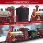 PUSITI Classic Christmas Train Set with Lights and Sounds Railway Tracks Sets Battery Operated Train Toy Models with 11.5 Ft Tra