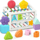 Samip Baby Shape Sorting Montessori Sensory Toys With Blocks Shape Sorting Toy With Elastic Bands Motor Skill Toy Early Learning