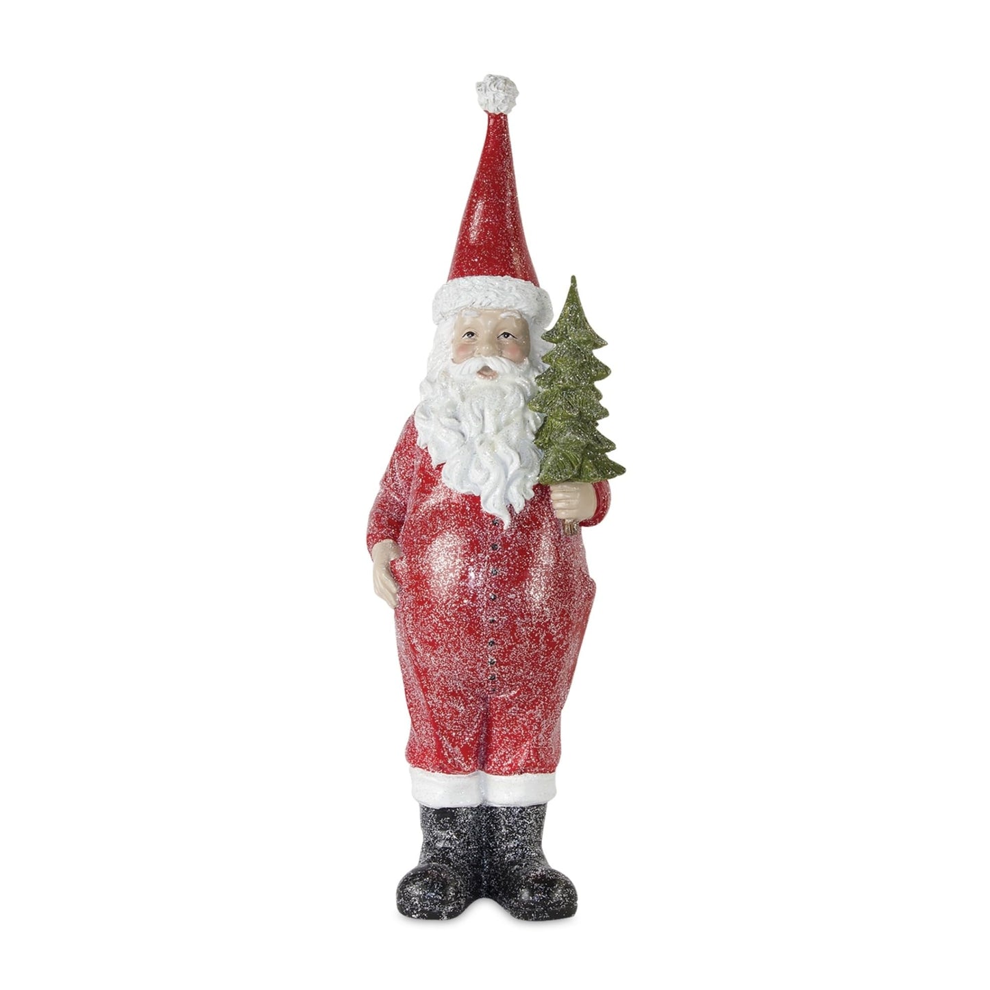 Melrose Santa Christmas Tabletop Figurines, Set of 3, Resin