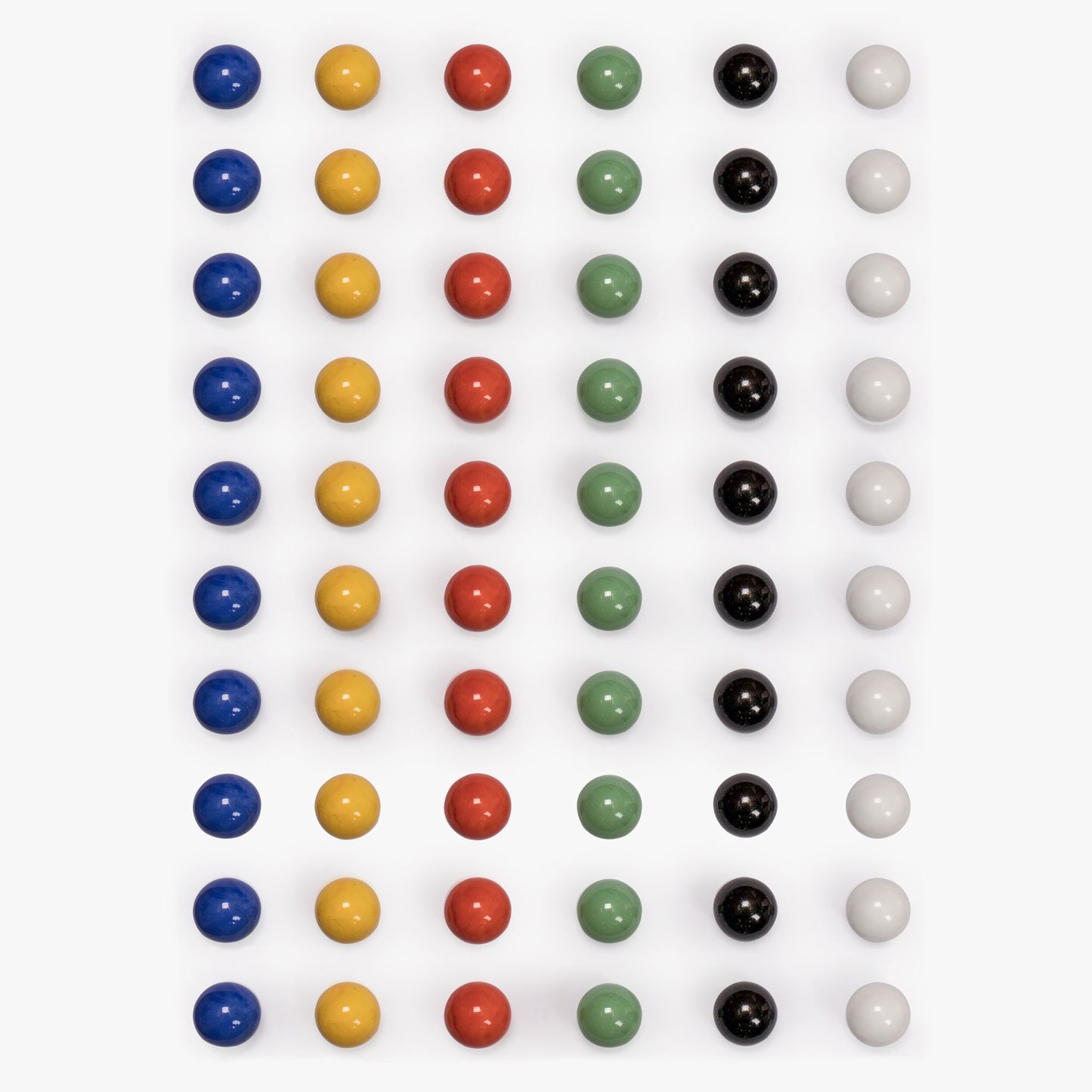 Yellow Mountain Imports 60 Pieces Chinese Checkers Marbles Set With Solid Colors - 16 Millimeters