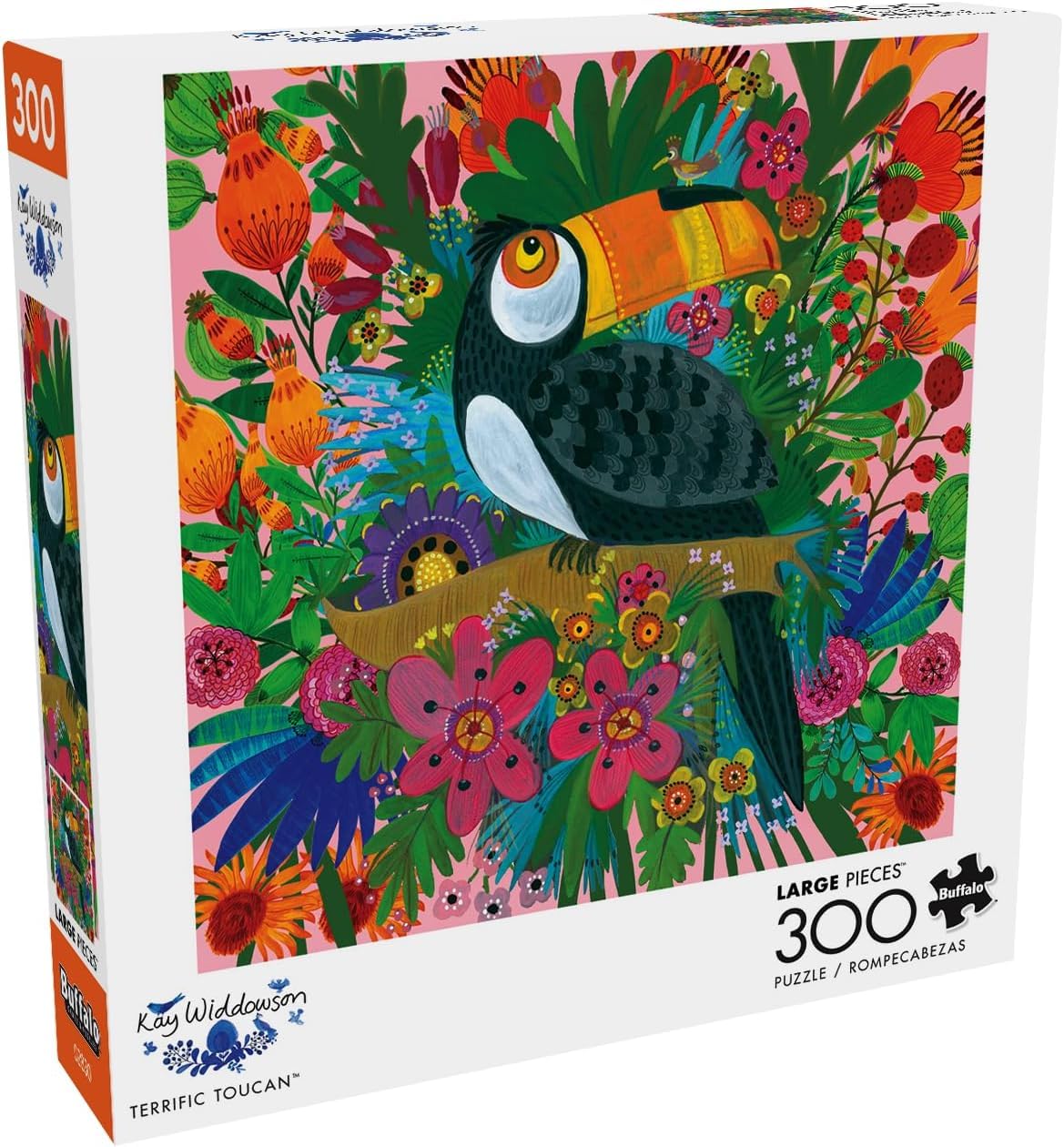 Buffalo Games - Kay Widdowson - Terrific Toucan - 300 Piece Jigsaw Puzzle For Adults Challenging Puzzle Perfect For Game Nights