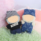 2 Packs Clothes Set for 17cm Dolls Shoes & Hat & Overalls Set for 17cm Accessories Suit Outfits  Cute Clothes for Dress up 6.7 Doll