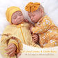 Adfo Lifelike Reborn Baby Dolls Twins, 20 Inch Realistic Newborn Real Life Baby Boy Girl Dolls Soft Vinyl Baby Dolls With Clothe