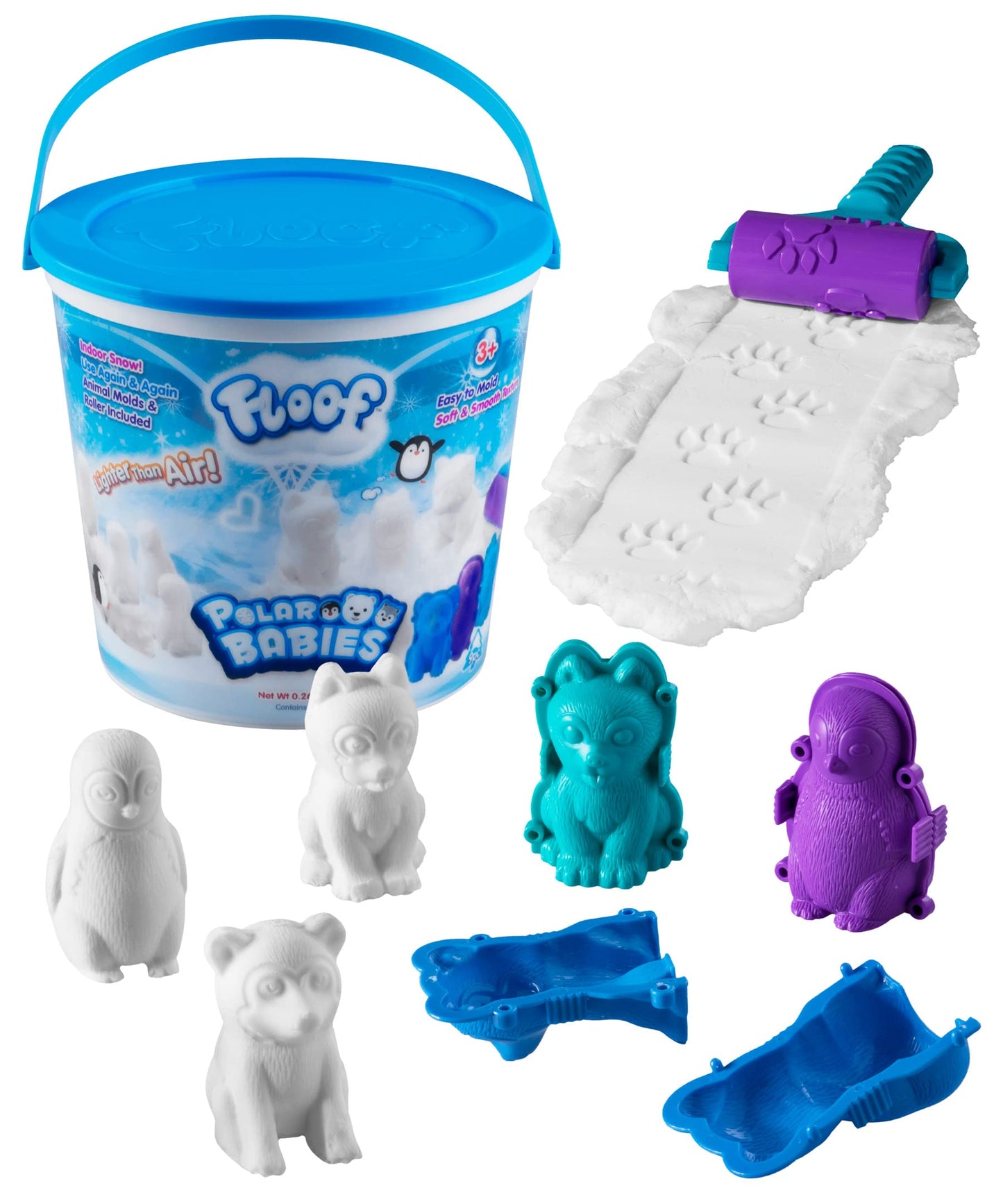 Play Visions 4602 4602 Floof Polar Babies Bucket Set 120Grms
