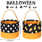 2 Pieces Trick or Treat Bags Halloween Candy Buckets Fabric Candy Tote Bags for Halloween Supplies, 2 Styles (Corn and Dot)