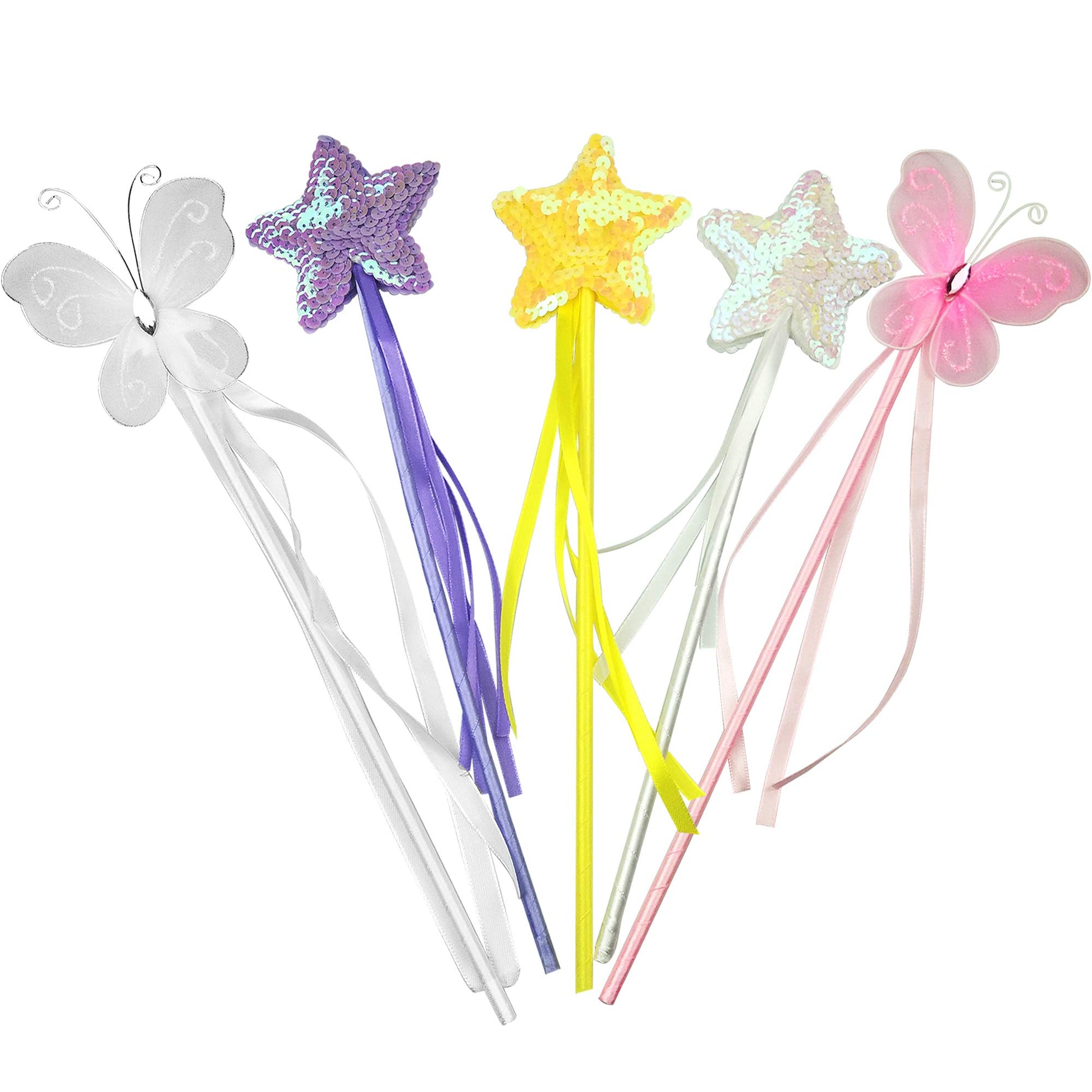 PPXMEEUDC Princess Wand Kit for Girls Magical Toy Wands for Dress Up Halloween Costume Magic Shows Cosplay Birthday Party Baby S