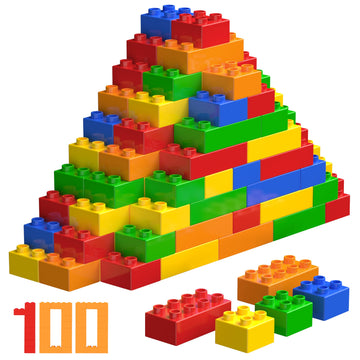 Wyswyg Big Building Blocks Set For Ages 3-5, Large Bricks, Compatible With Major Building Systems, Kids Stacking Blocks For Ages
