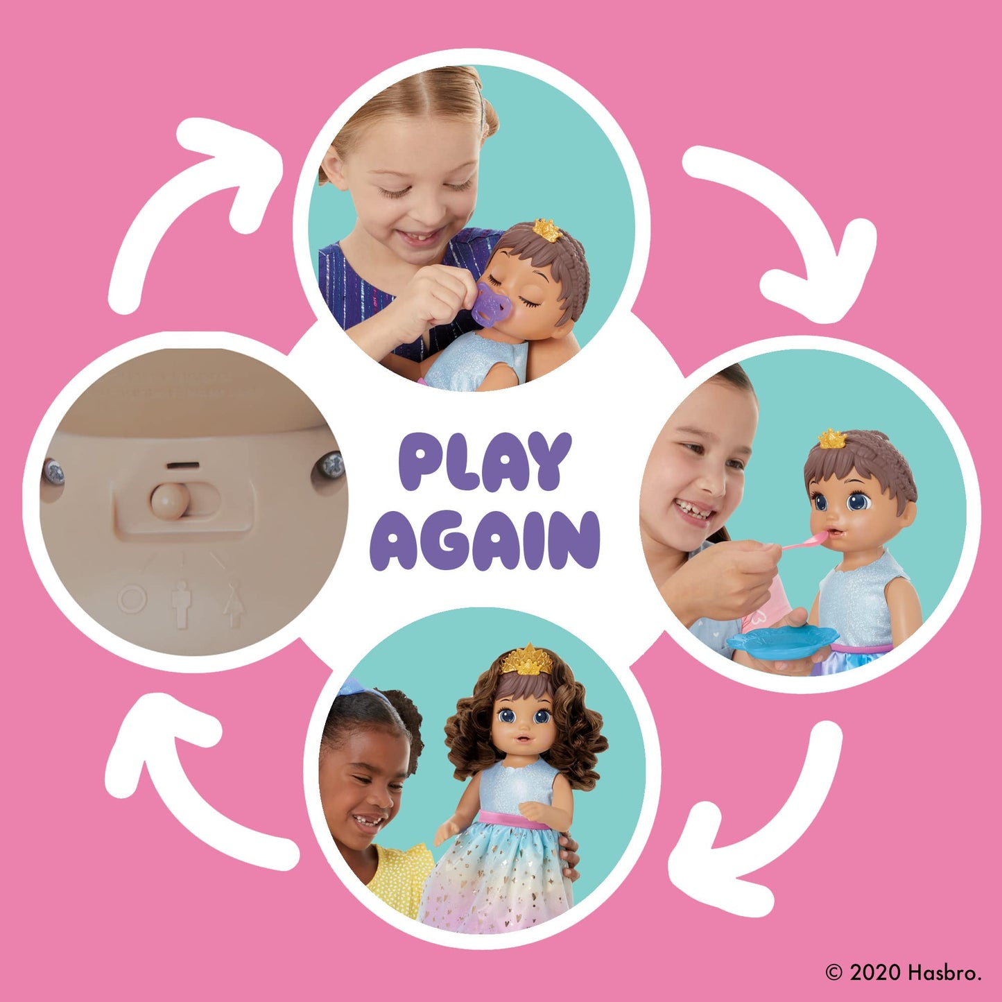 Baby Alive Princess Ellie Grows Up! Brown Hair, Interactive Doll With Accessories, Toys For 3+ Years Old Girls And Boys, 18-Inch