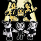 YZONU Anime Plush Toys - Bendy Doll 3PCS Soft Stuffed Animals for Kids & Game Fans - Plush Fabric, Cute Horror Design