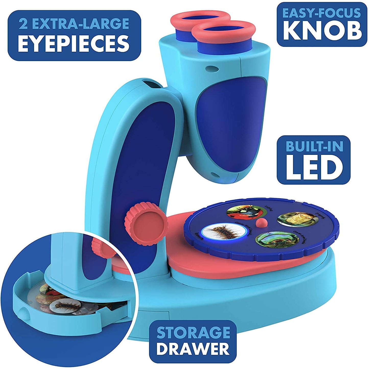 Educational Insights Geosafari Jr. Kidscope, Kids Microscope, Stem Toy, Gift For Boys & Girls, Ages 5+