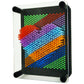 3D Pin Art Sensory Toy Size 5X3.7 Inches Needles Pin Impression Toy Intellectual Fun Rainbow Toys, Rainbow