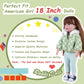 Rakki Dolli Doll Clothes 3 Pc. Set Light Green Grey Plaid Hooded Thick Coat Checkerboard Jacket With Long Sleeve, Warm Doll Outfit Hoodie Snowsuit Fits For 18' Dolls (Doll & Shoes Not Included) 013