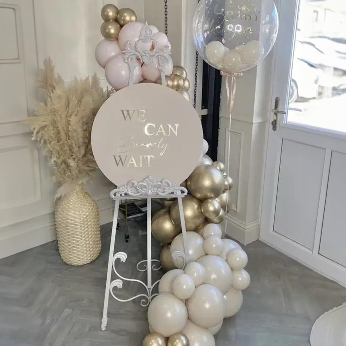 White And Gold Balloons, 12 Inch White Sand Gold Metallic Latex Balloons, Beige Gold Party Balloons For Boho Birthday Baby Showe