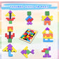 FFTROC Wooden Puzzles for Kids 4-8, 3D Russian Blocks, STEM Brain Teaser Toys, Educational Gift for Toddlers, Model WSTT698-TMM